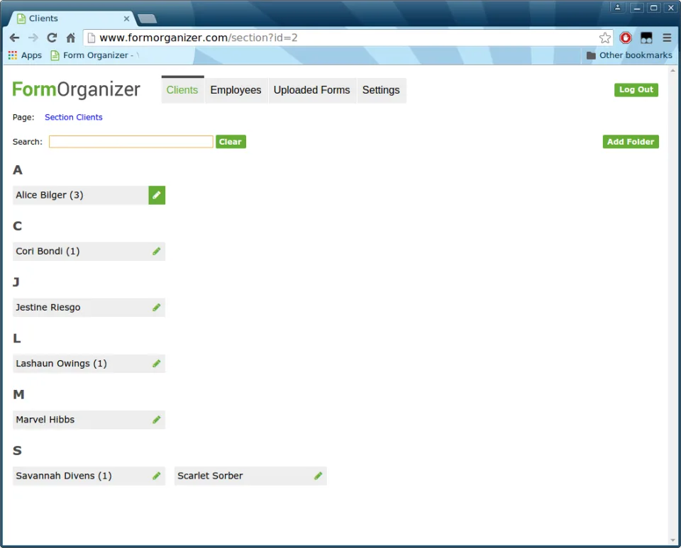 Form Organizer — Screenshots 1
