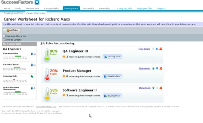 SAP SuccessFactors — Screenshots 1