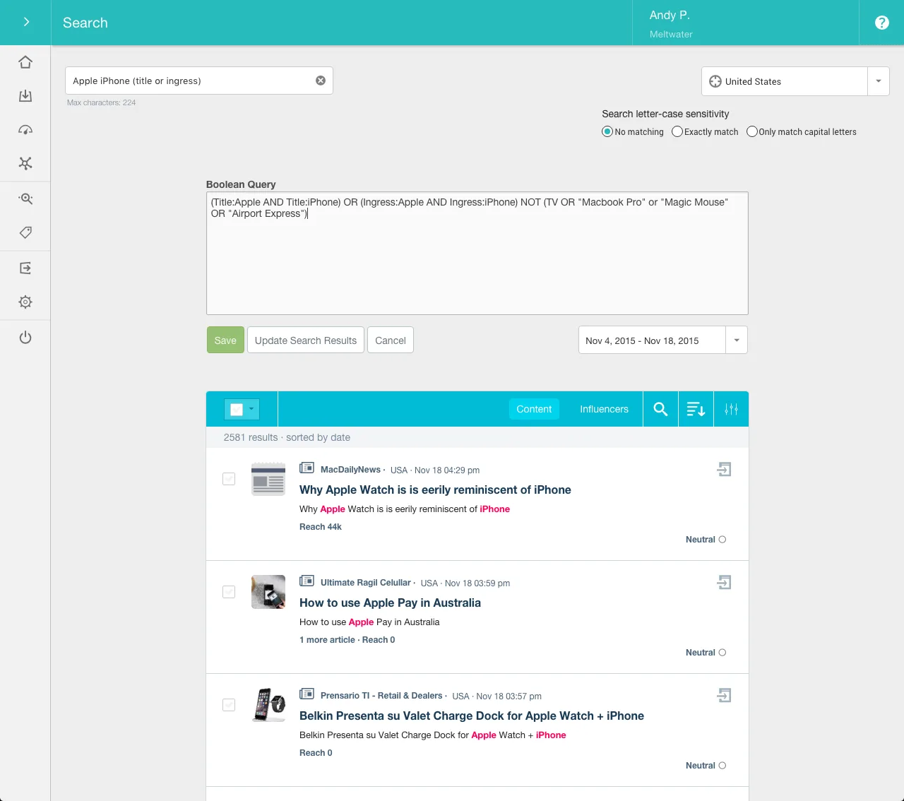 Meltwater — Screenshots 2