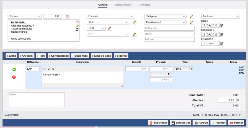 Flexina devis et facturation — Screenshots 1