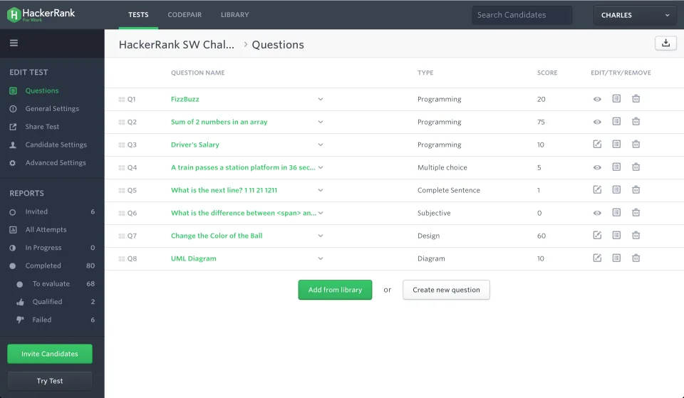 HackerRank — Screenshots 1