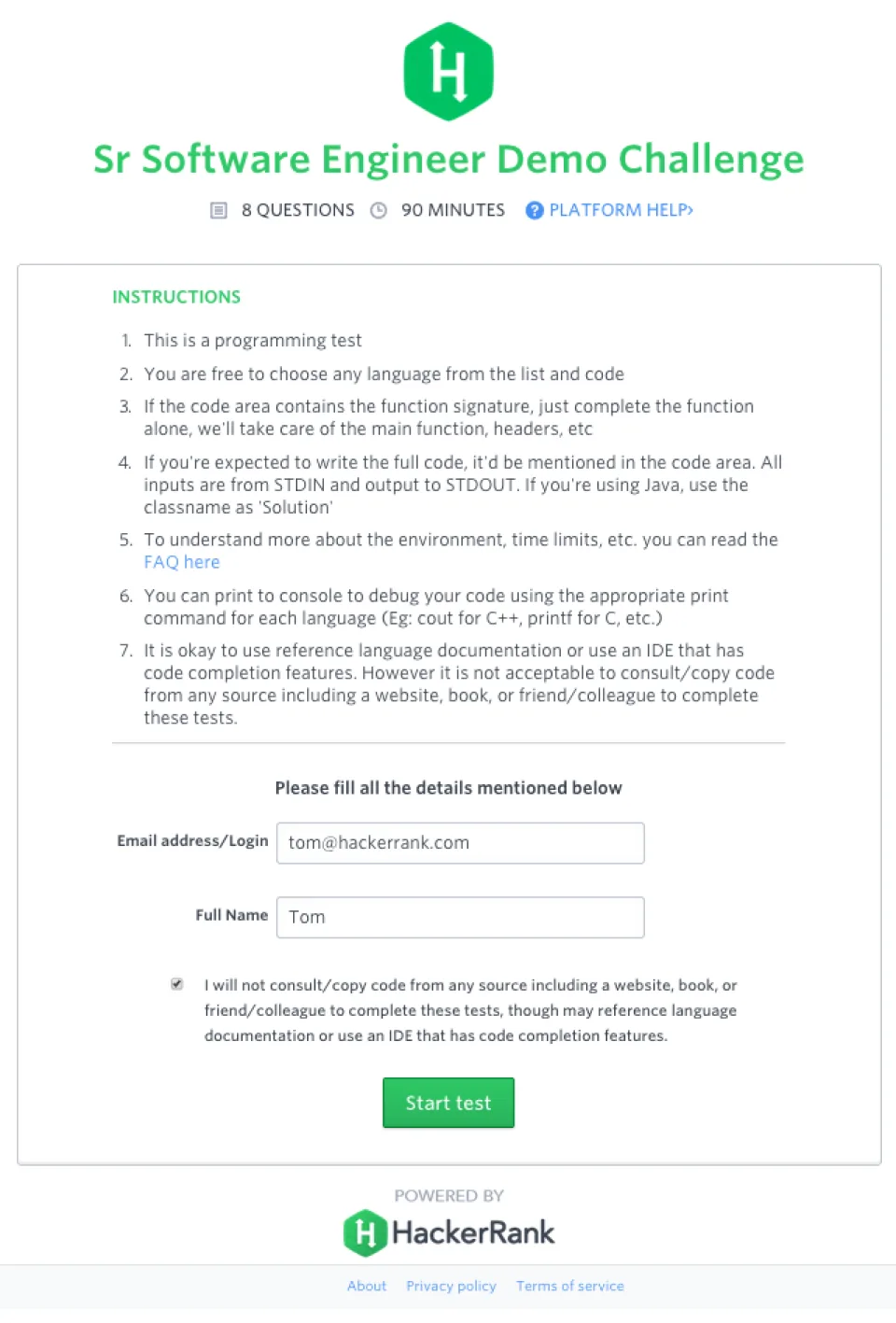 HackerRank — Screenshots 2