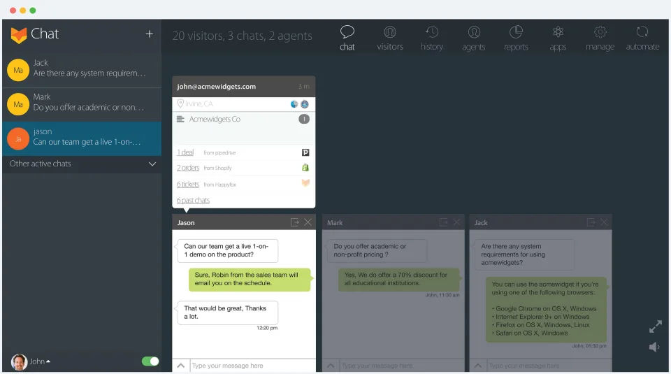 HappyFox Chat — Screenshots 1