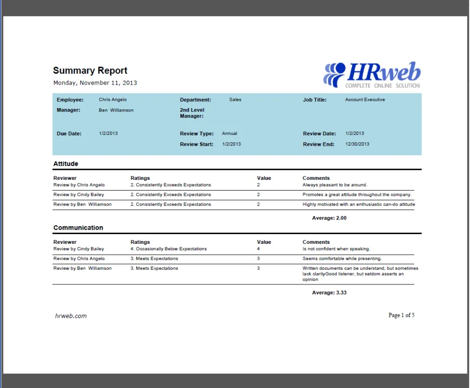 HRweb — Screenshots 1