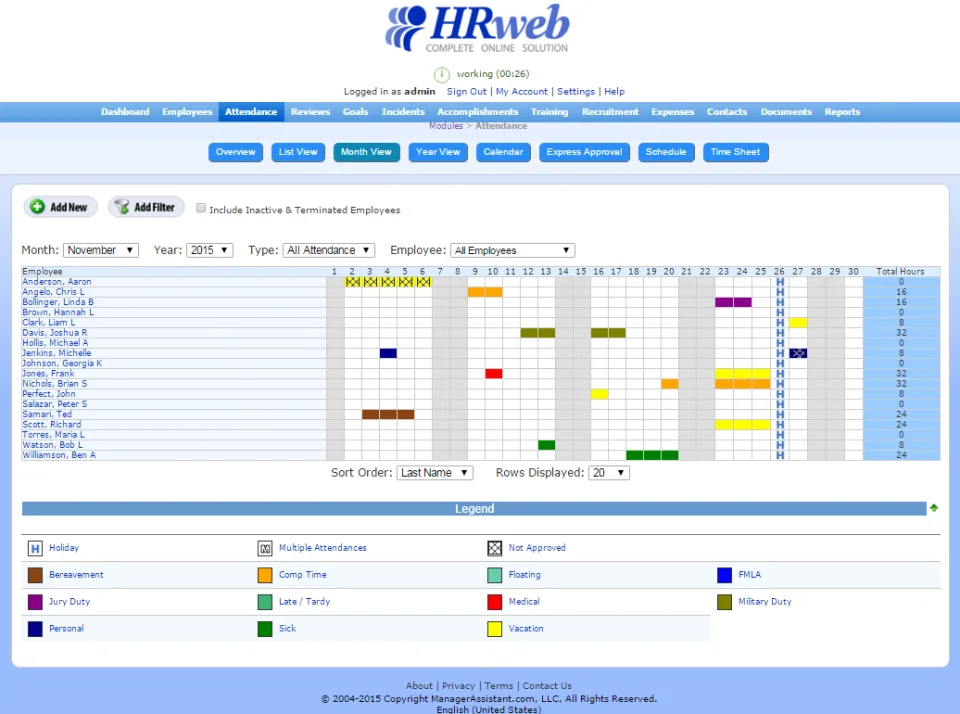 HRweb — Screenshots 2