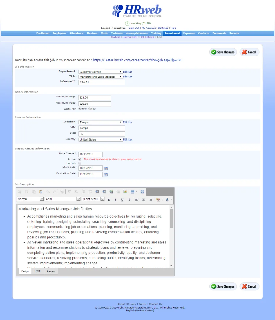 HRweb — Screenshots 4