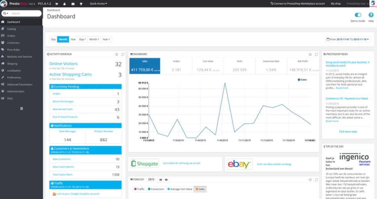 Prestashop — Screenshots 1