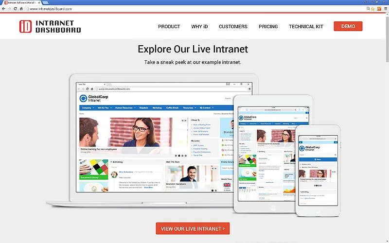 Intranet DASHBOARD — Screenshots 1