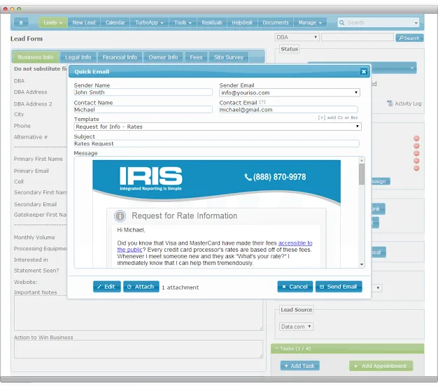 IRIS CRM — Screenshots 2