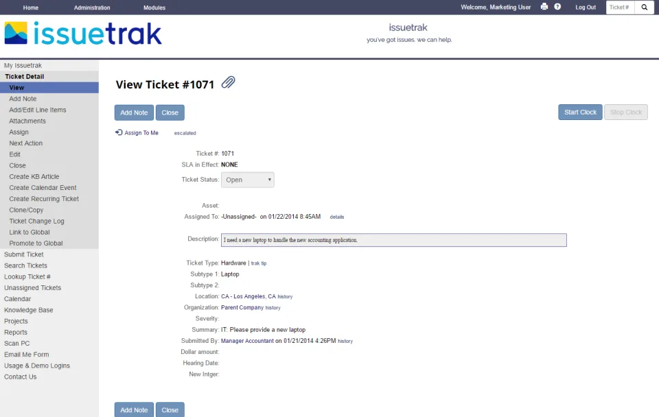 Issuetrak — Screenshots 5