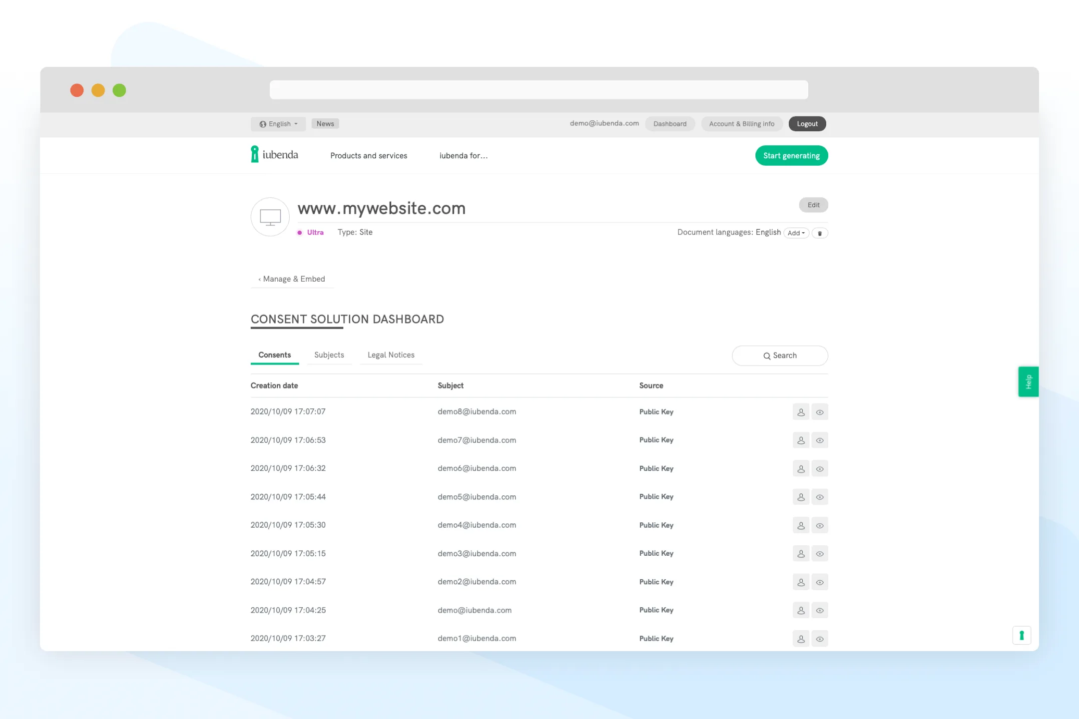 iubenda — Screenshots 8