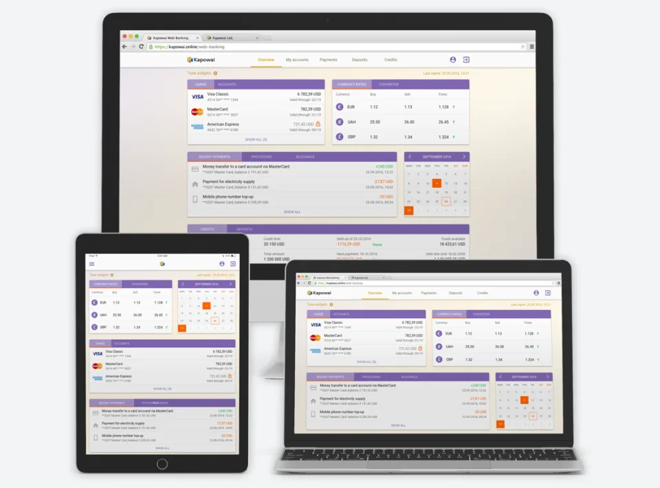 Kapowai Online Banking — Screenshots 1