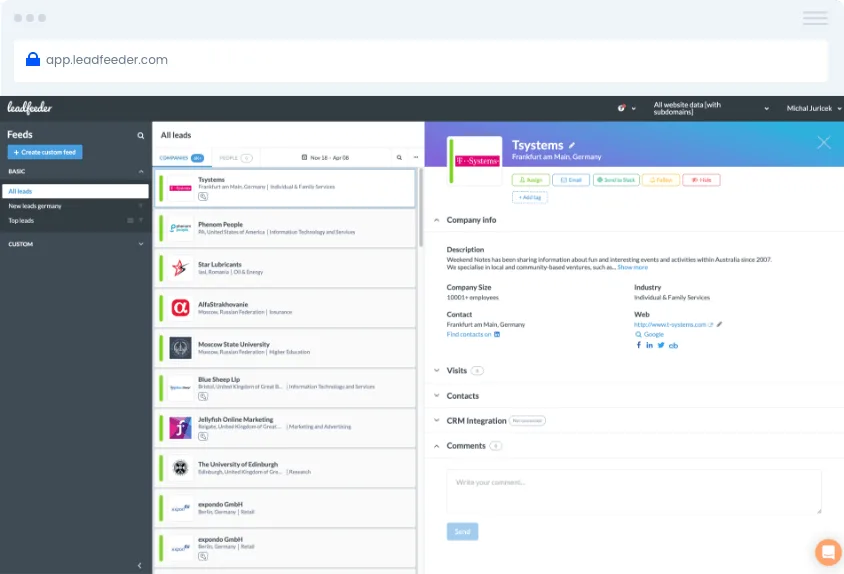 Leadfeeder — Screenshots 1