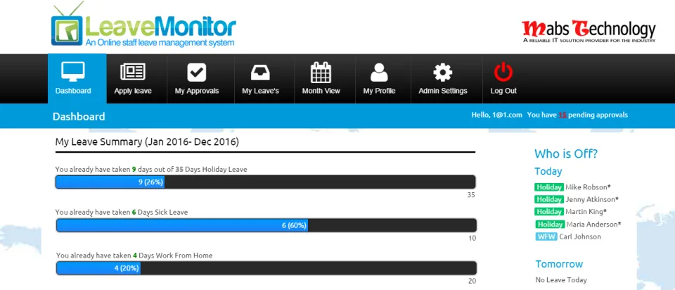 LeaveMonitor — Screenshots 1
