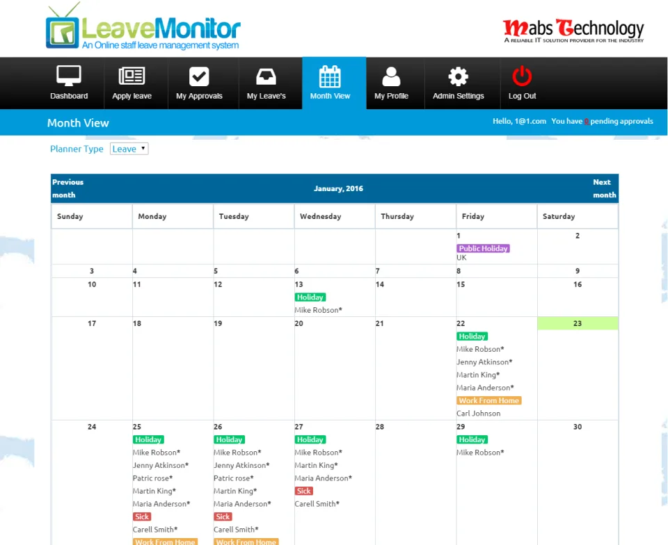 LeaveMonitor — Screenshots 2