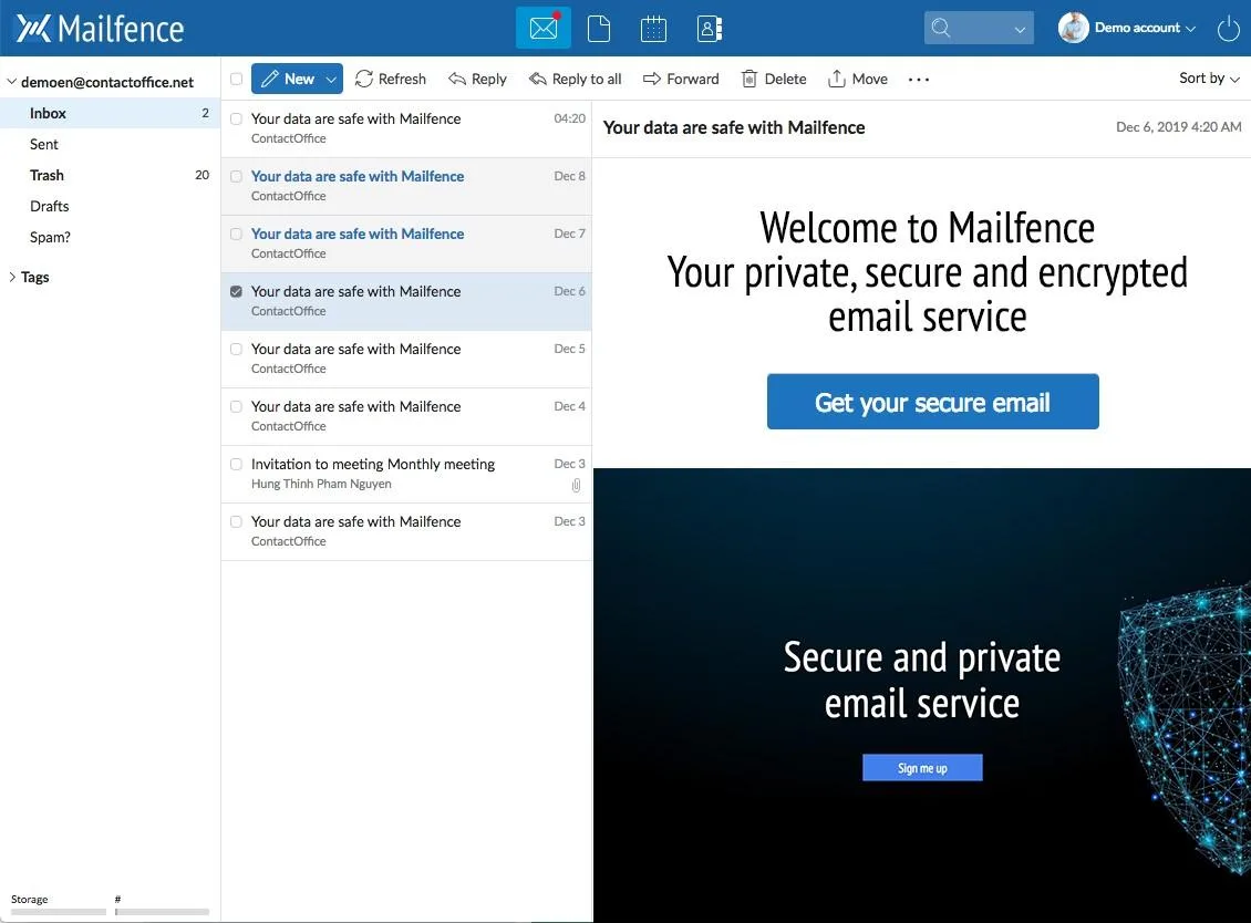 Mailfence Secure Email — Screenshots 1