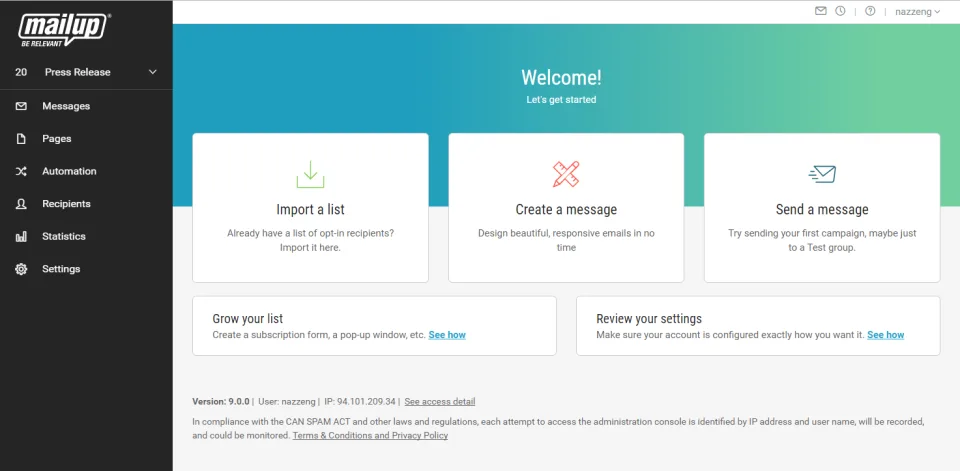 MailUp — Screenshots 1