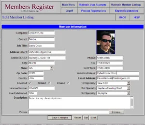 Membership Register — Screenshots 1