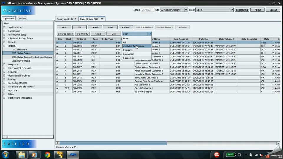Microlistics WMS — Screenshots 2
