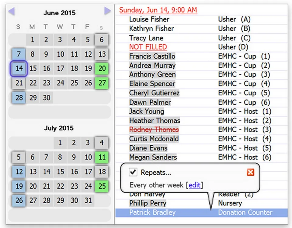Ministry Scheduler Pro — Screenshots 1