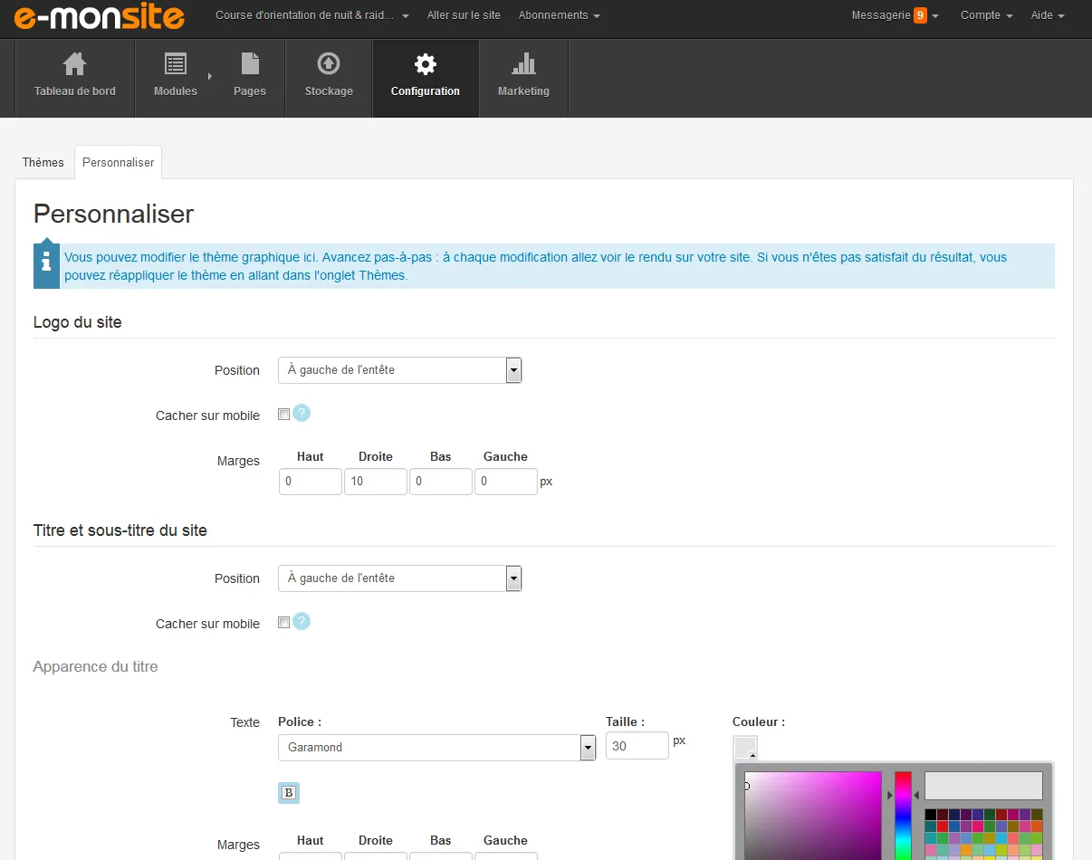 E-monsite — Screenshots 1