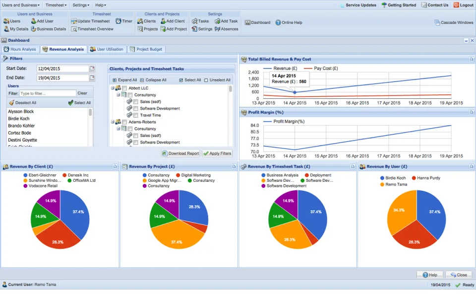 OfficeMA Timesheet — Screenshots 2
