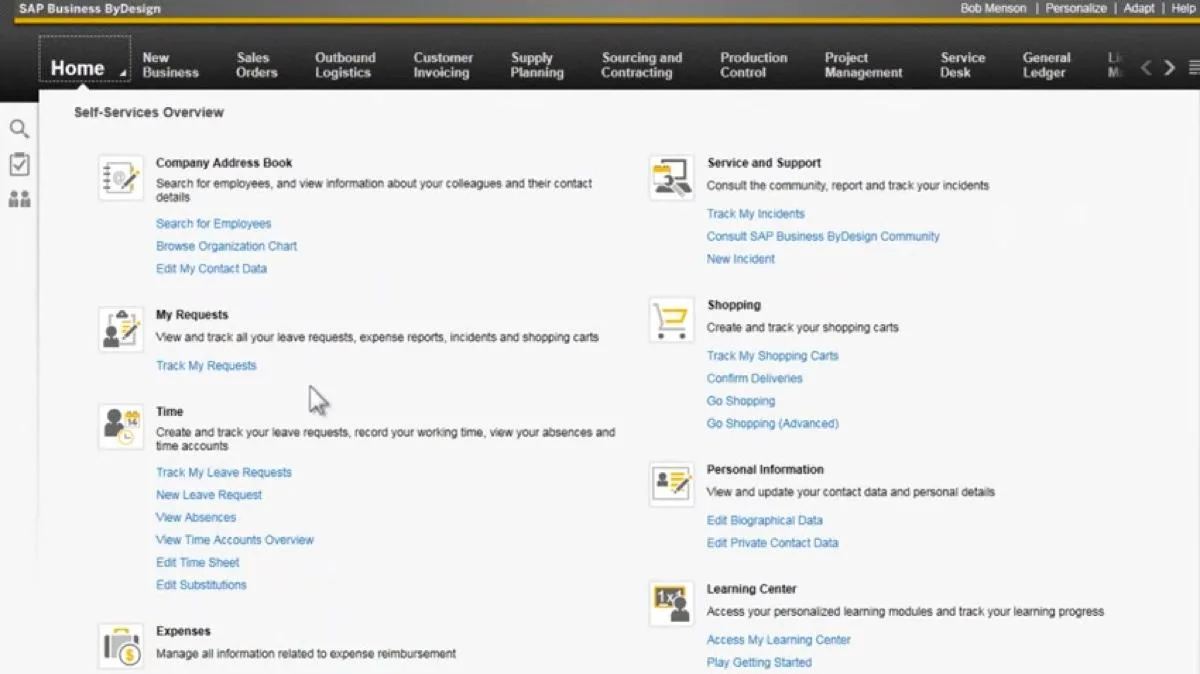 SAP Business One screenshot