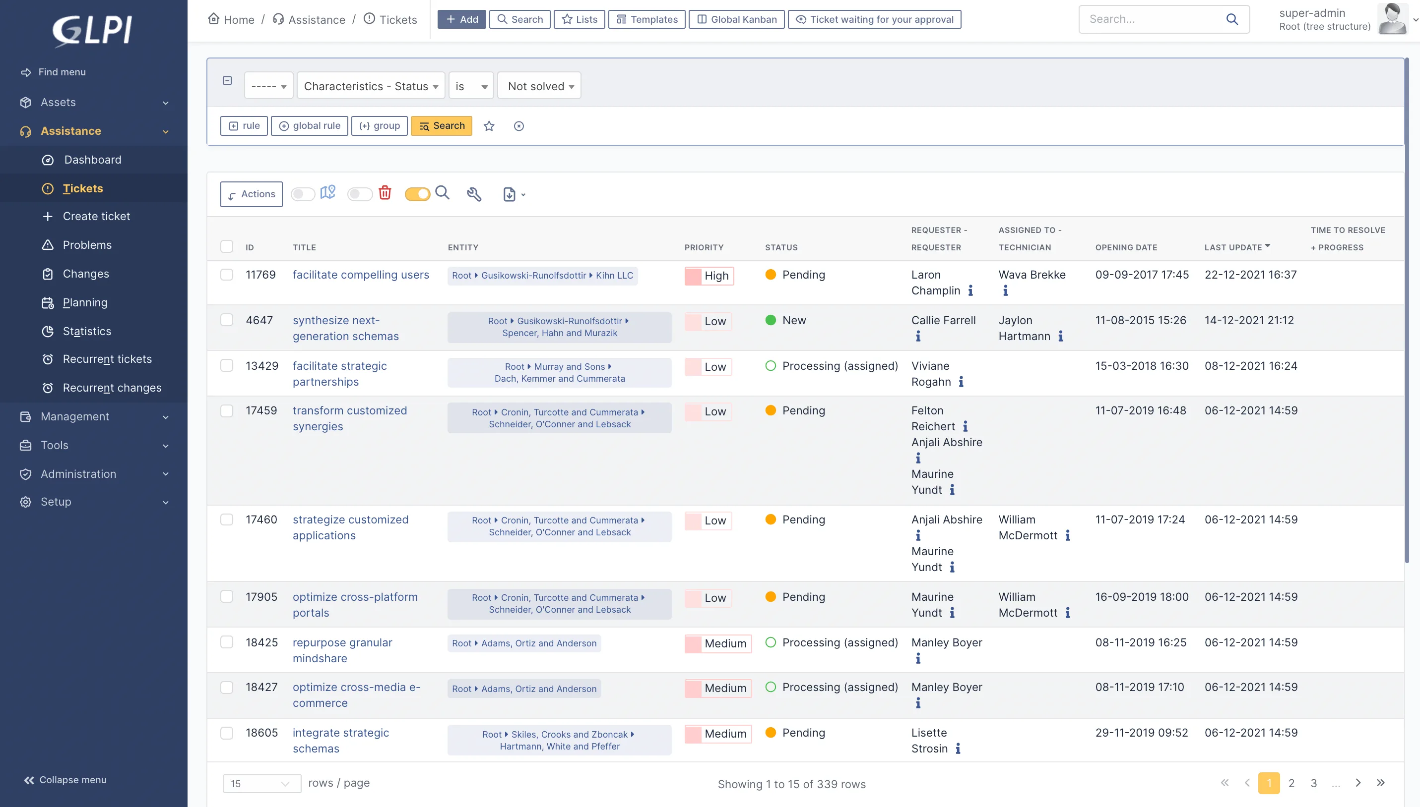 GLPI Network — Screenshots 2