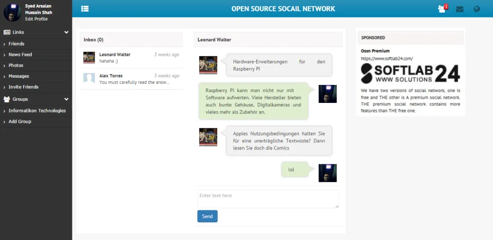 Open Source Social Network — Screenshots 4