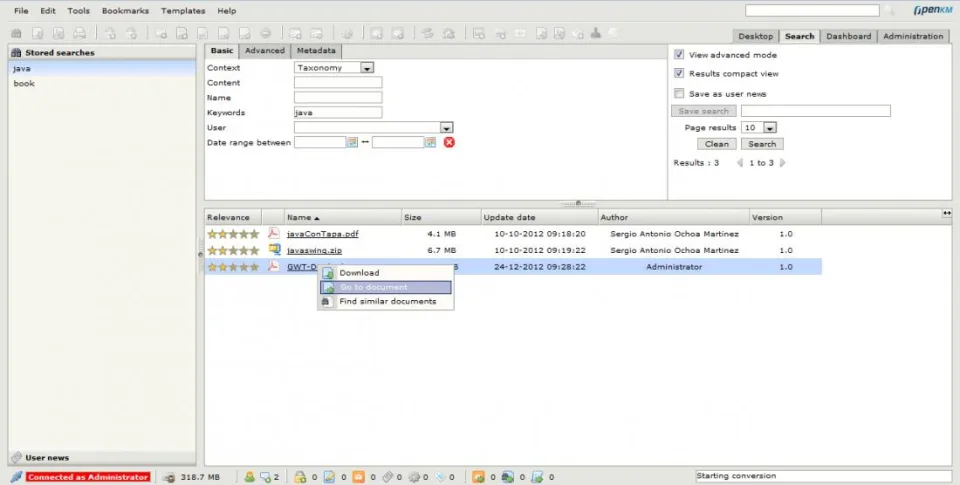 OpenKM — Screenshots 2