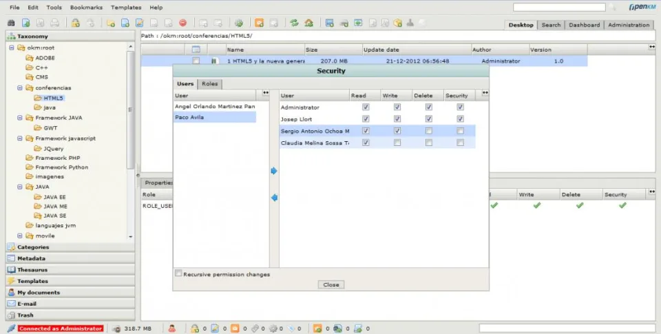 OpenKM — Screenshots 3