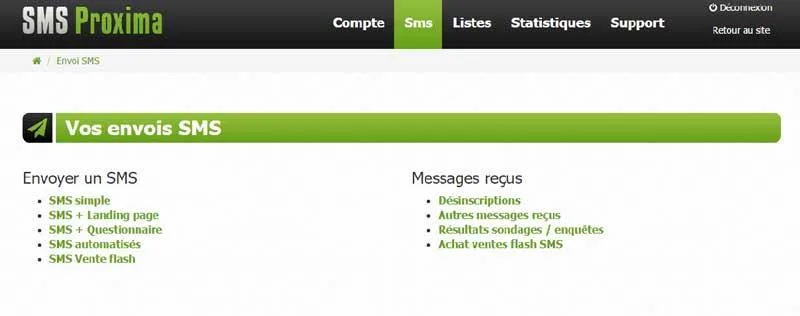 SMS Proxima — Screenshots 1