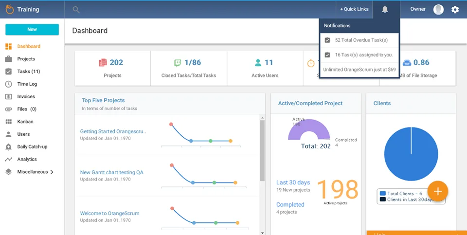 OrangeScrum — Screenshots 1