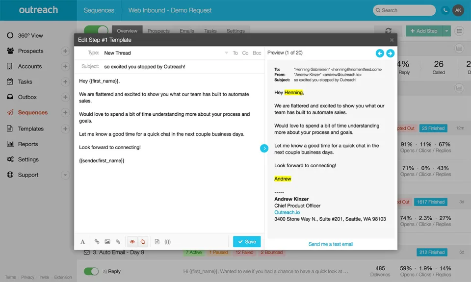 Outreach — Screenshots 4