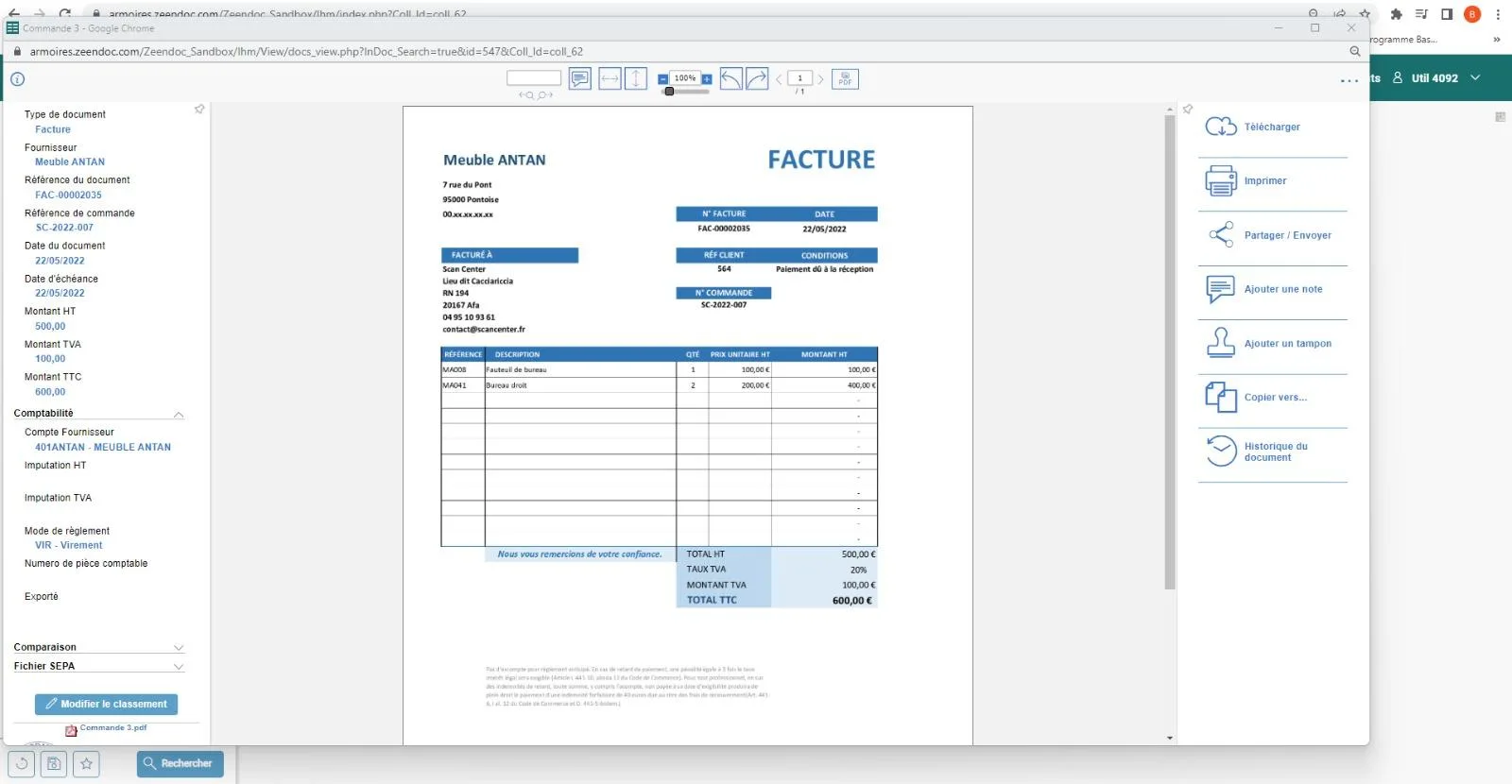 Zeendoc screenshot