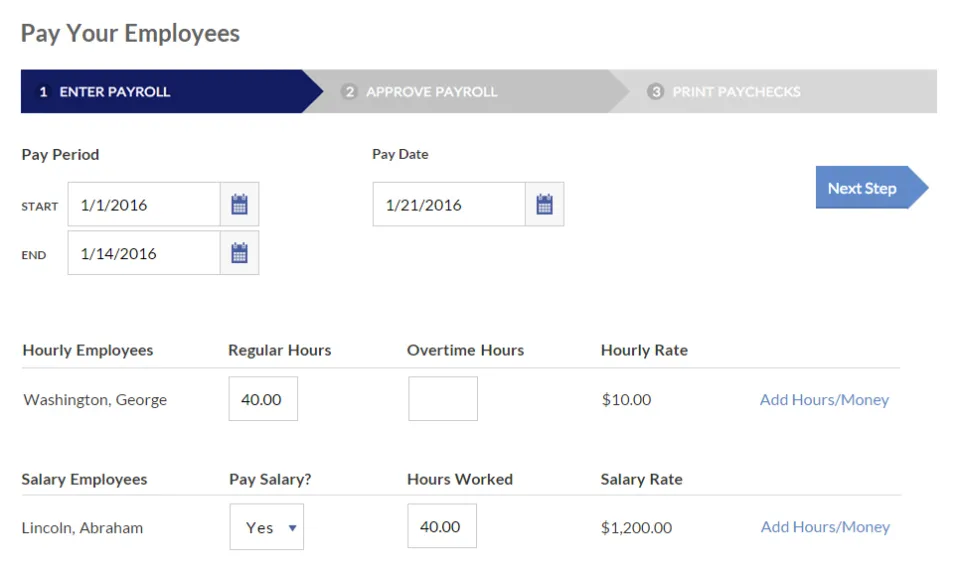 Patriot Payroll — Screenshots 1