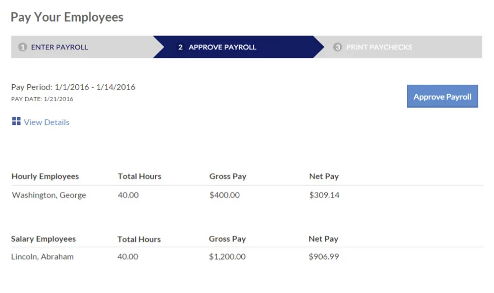 Patriot Payroll — Screenshots 2