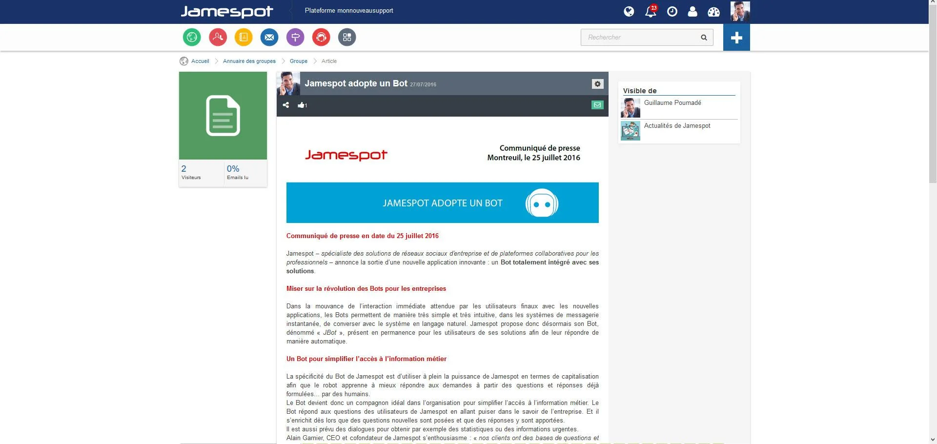 Jamespot — Screenshots 1