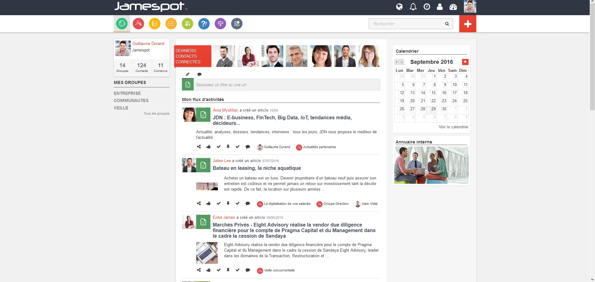 Jamespot Intranet Social — Screenshots 4