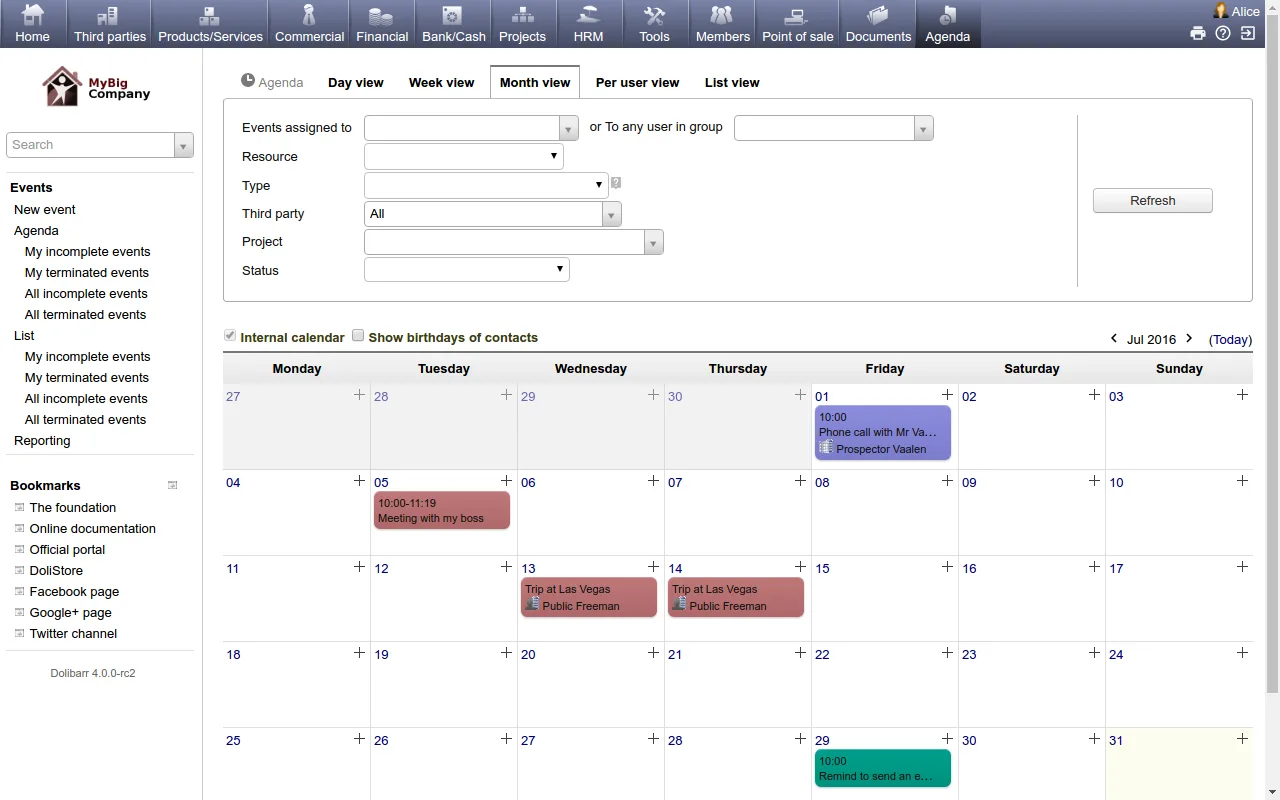 DoliCloud ERP CRM — Screenshots 3