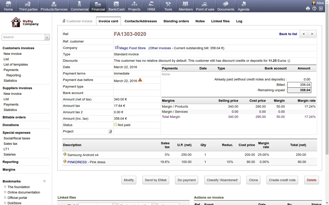 DoliCloud ERP CRM — Screenshots 6