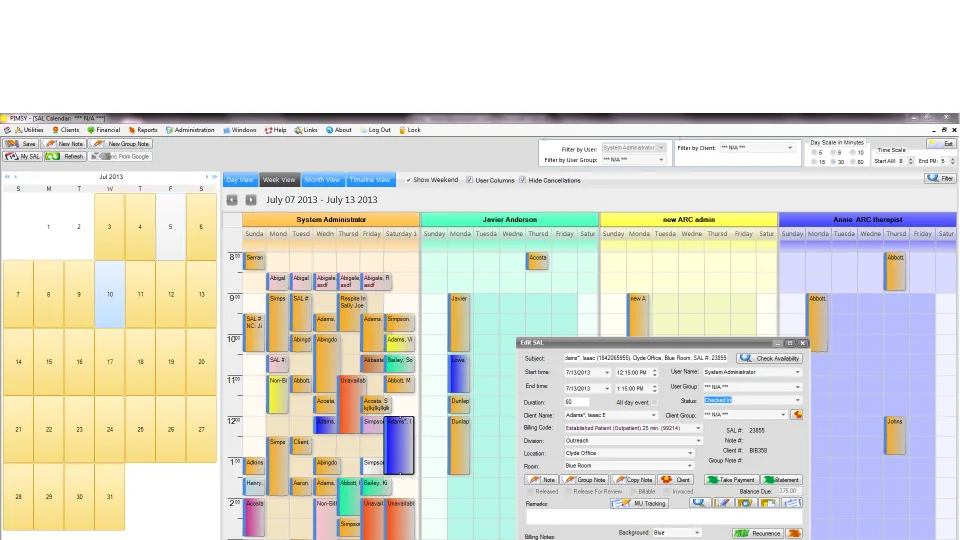 PIMSY Mental Health EHR — Screenshots 1