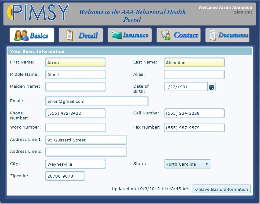 PIMSY Mental Health EHR — Screenshots 2