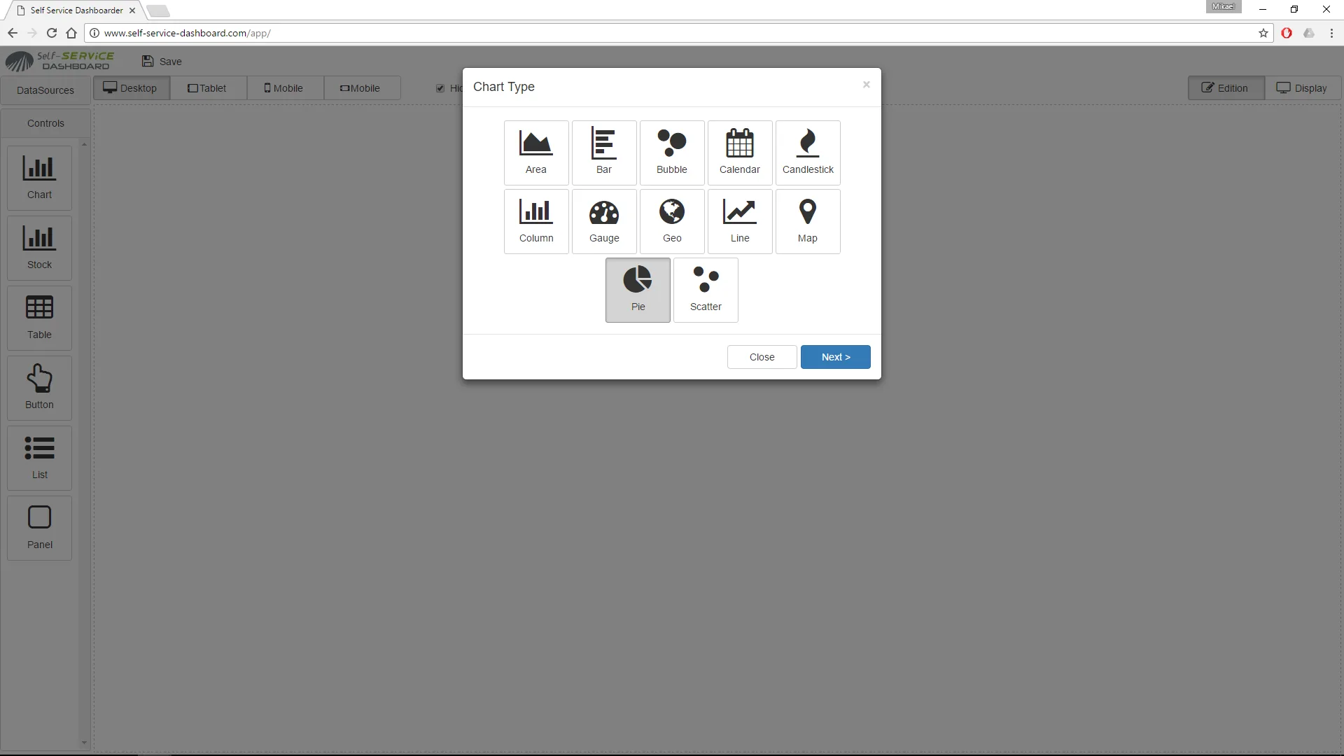 Self-Service DASHBOARD — Screenshots 2