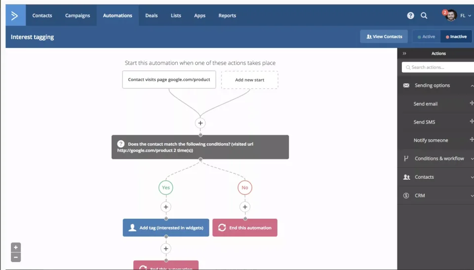 ActiveCampaign — Screenshots 2