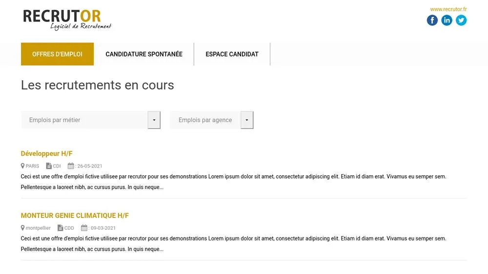 RecrutOr — Captures d'écran 1