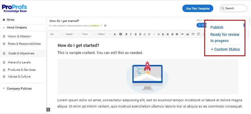 ProProfs Knowledge Base — Screenshots 1