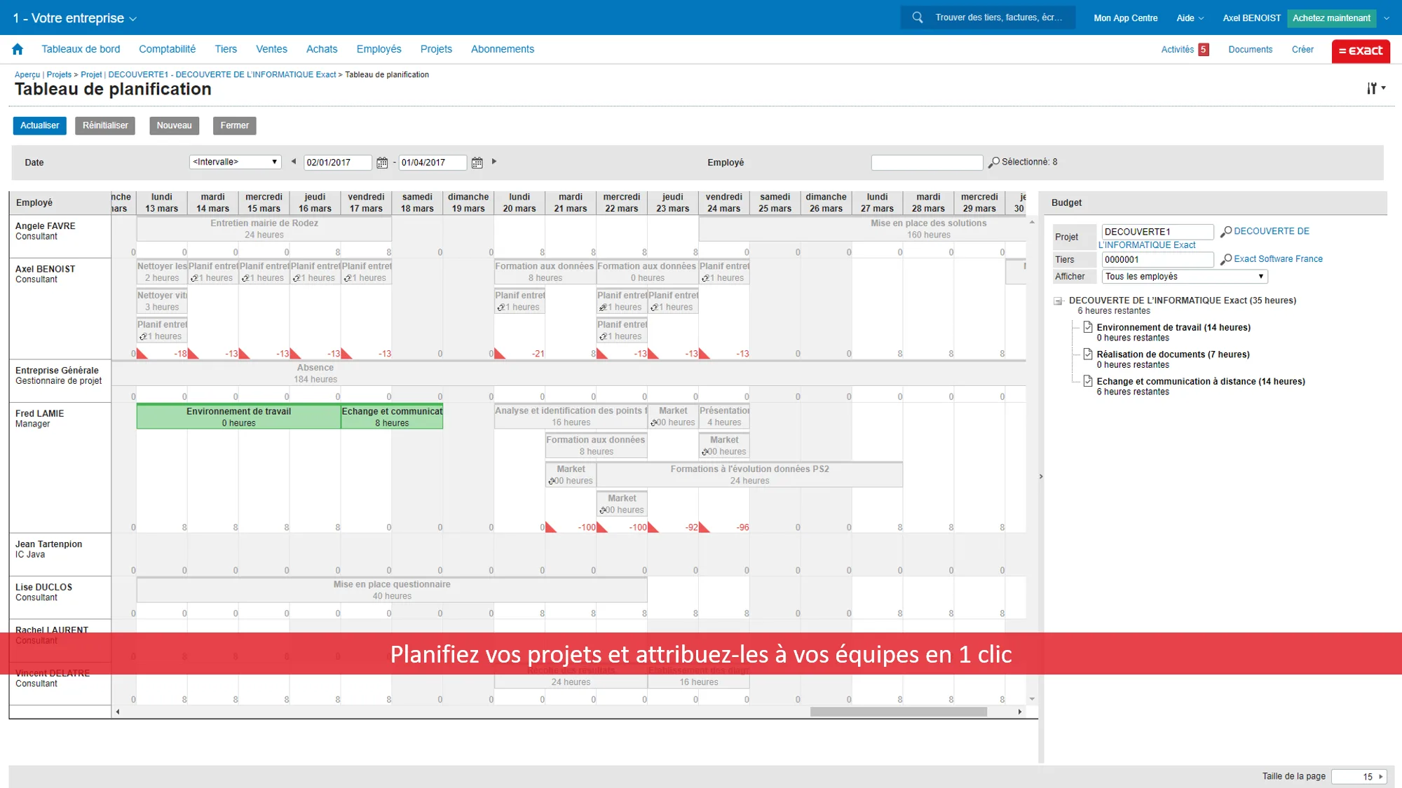 Exact pour Gestion de projets — Screenshots 3
