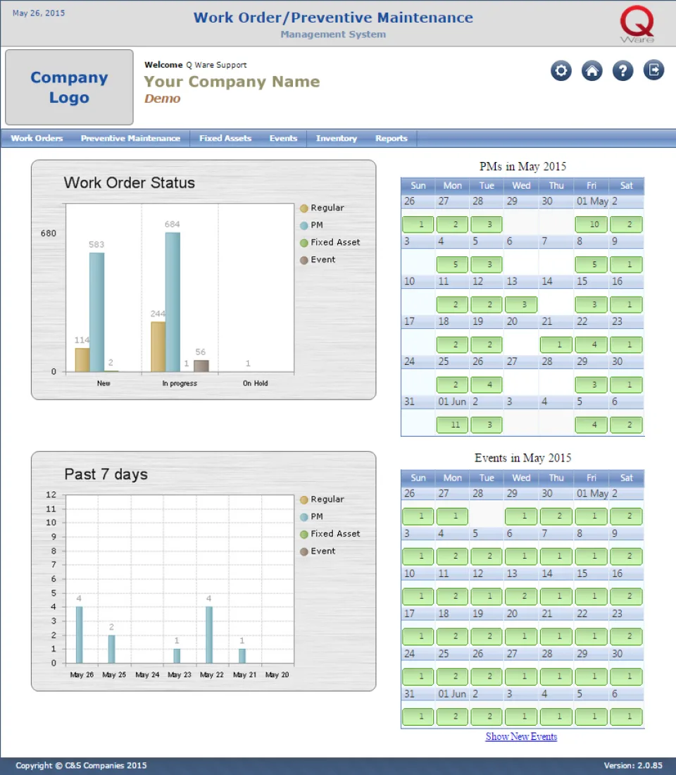 Q Ware CMMS — Screenshots 1
