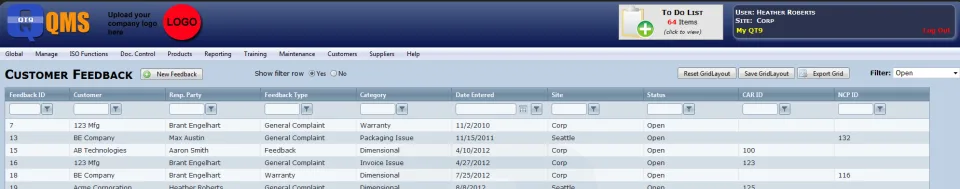 QT9 Quality Management — Screenshots 1